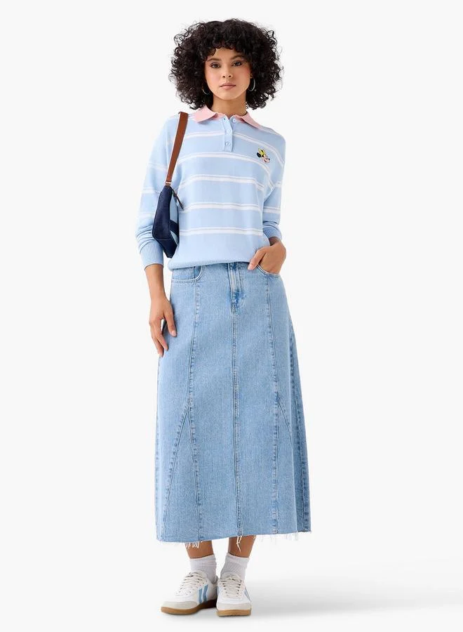 SP Characters Polo T-shirt with Minnie Mouse Print